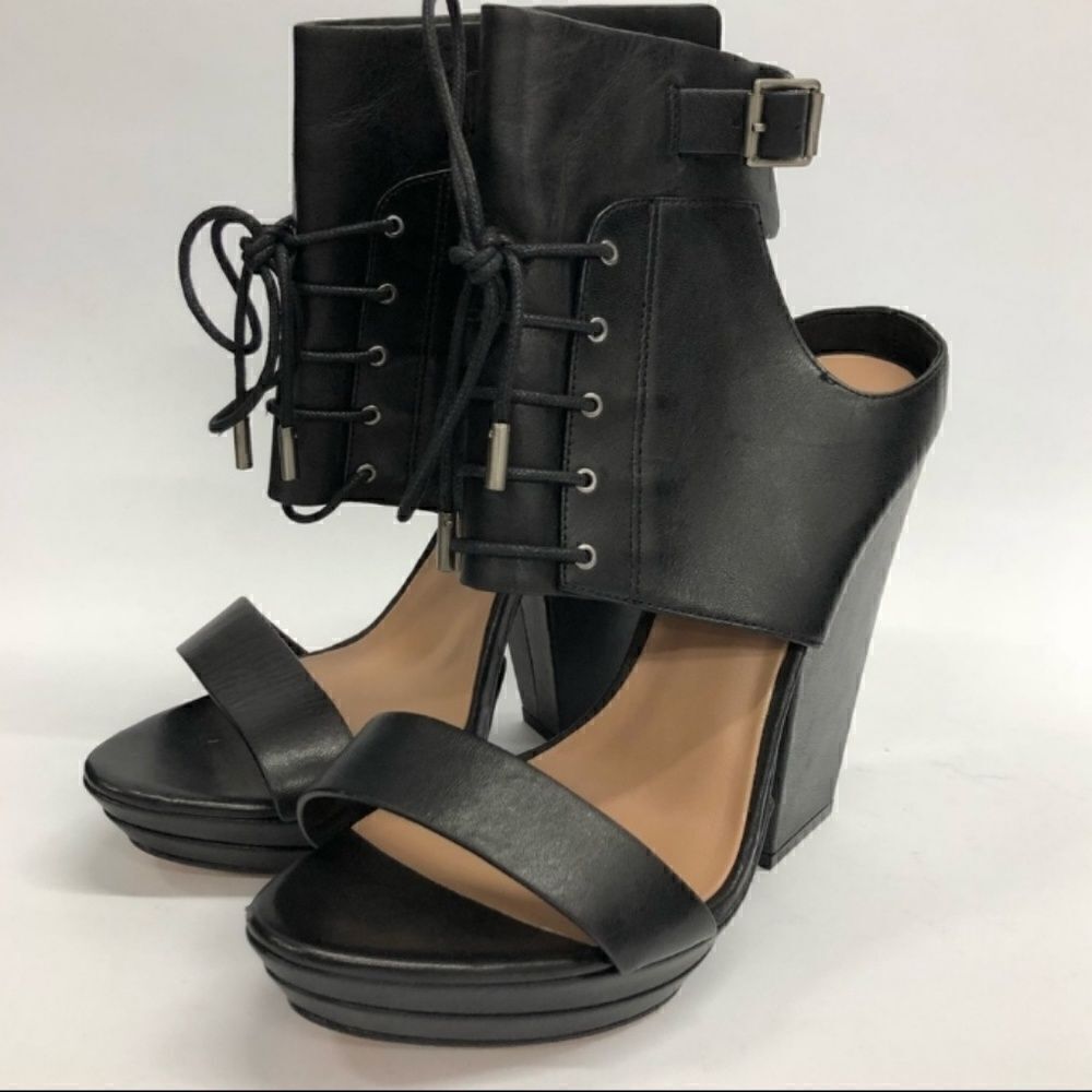 New BCBG MaxAzria Runway Wilder Laceup Day Sandals - Picture 3 of 4